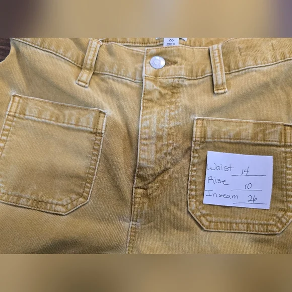 J Crew Mustard Cords Size 26 - Picture 3 of 4